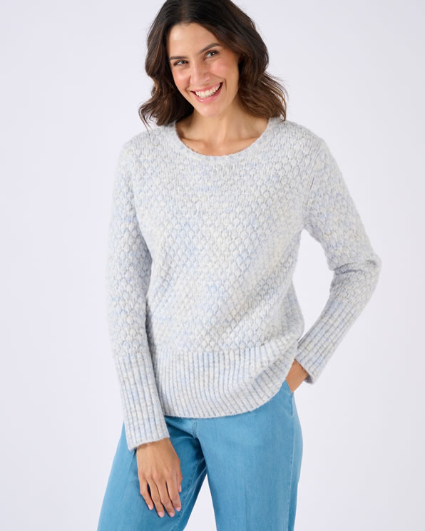 Pull maille multicolore