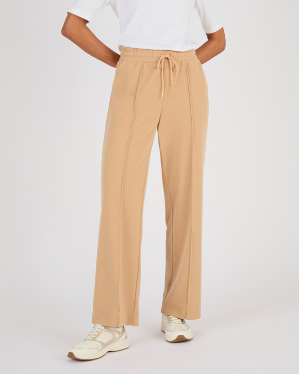 Broek wijd piqué tricot