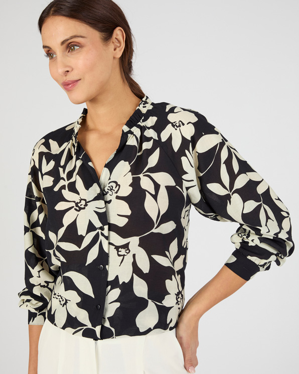 Blouse soepel tweekleurig