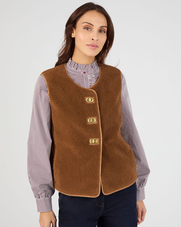 Vest mouwloos fleece teddy
