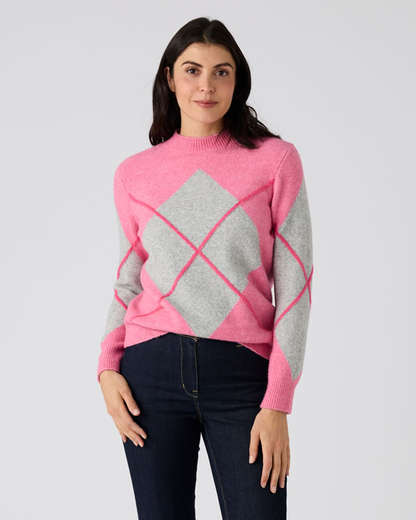 Trui jacquard tricot met Thermolactyl-label