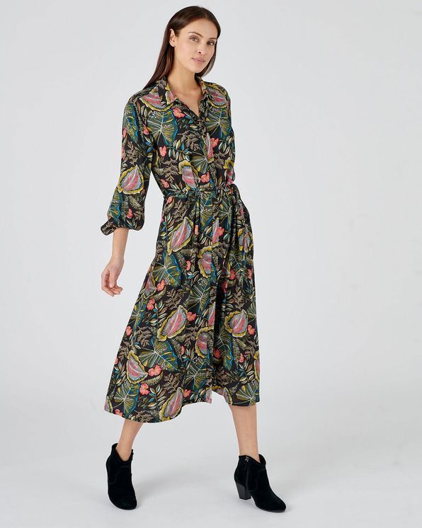 Hemdjurk in crêpe, pure viscose Lenzing™ EcoVero™