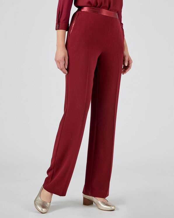 Pull-on broek met wijde pijpen