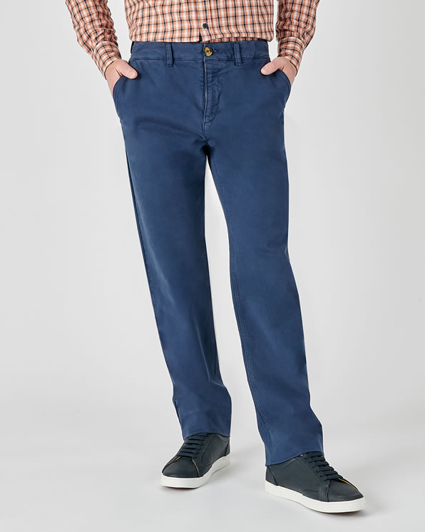Pantalon chino coton stretch intérieur gratté