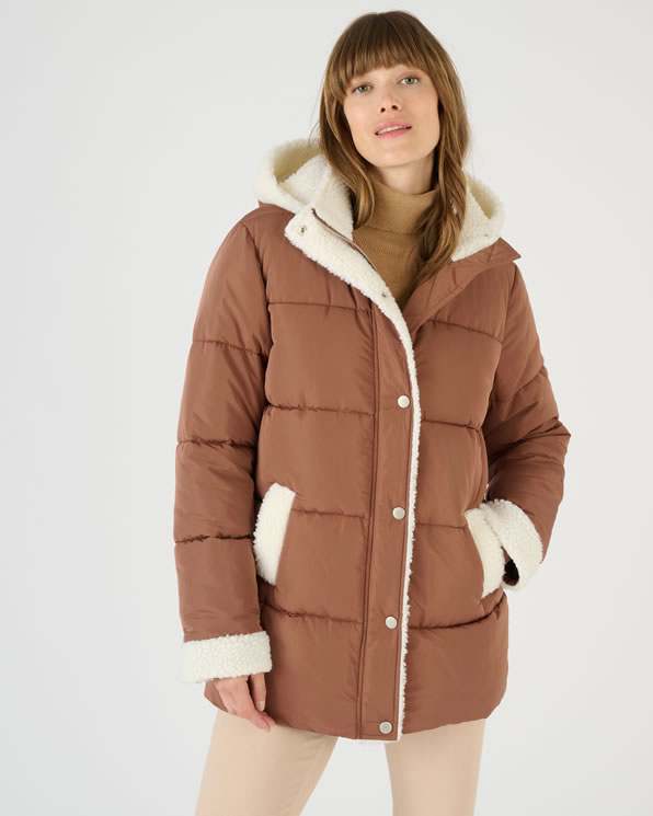 Doudoune chaude details moutonnes Thermolactyl recyclee Manteaux vestes Damart Belgique