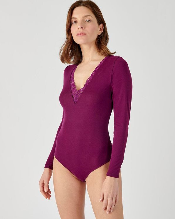 Body met lange mouwen en kant Thermolactyl® Sensitive