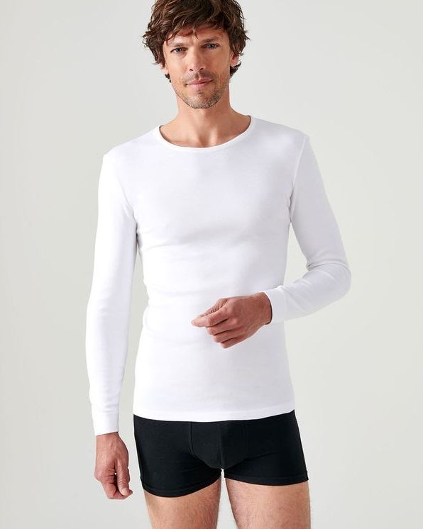 T-shirt manches longues, col rond Thermolactyl®