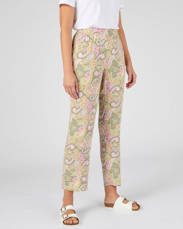 7/8-broek kasjmierprint in zuivere viscose, Lenzing™ EcoVero™