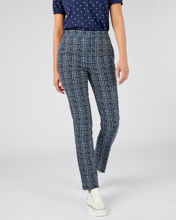 Pull-on broek in stretchstof met print