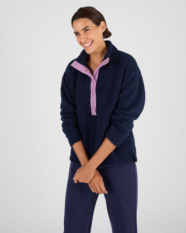 Sweatshirt fleece teddy met Thermolactyl-label