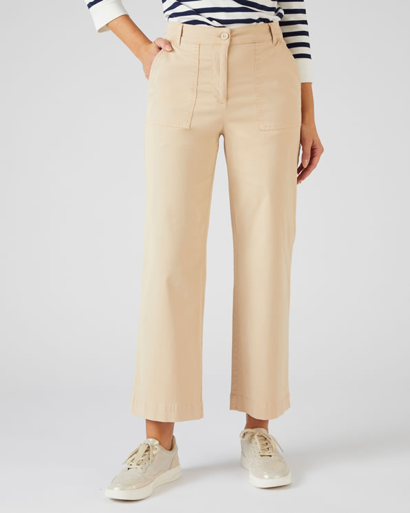 Pantalon 7/8ème popeline coton stretch