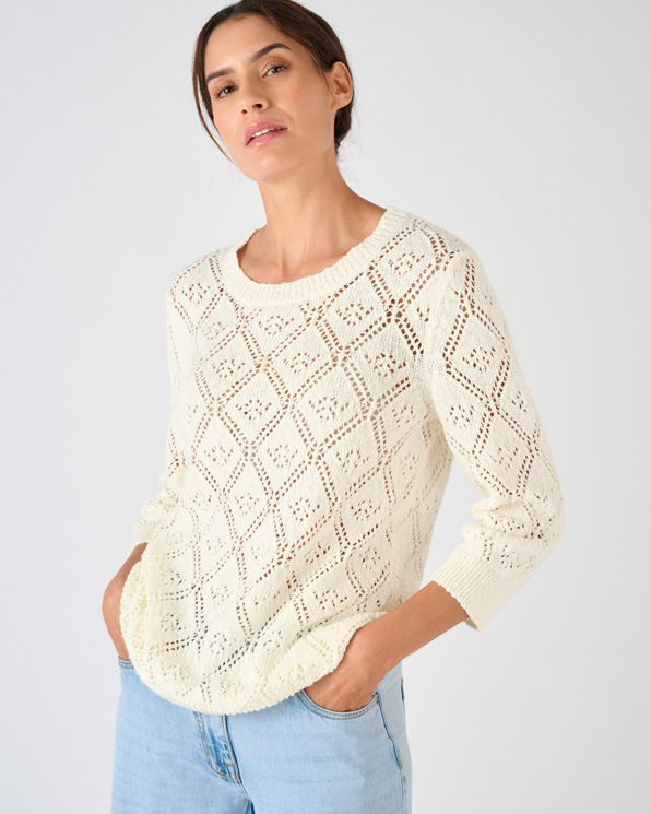 Trui opengewerkt lintgaren