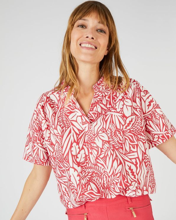 Blouse mélange lin