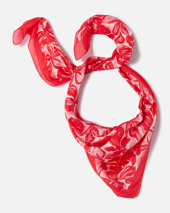 Foulard bloemen pure zijde