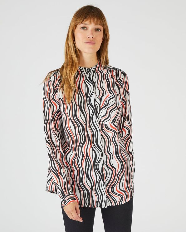 Blouse met grafische print, valt perfect