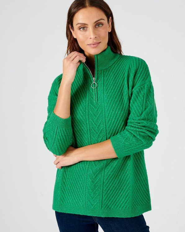 Pull met opstaande kraag in wolmix en Thermolactyl®
