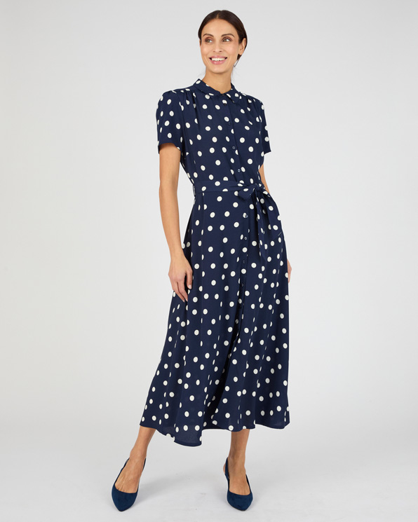 Overhemdjurk stippenprint soepele viscose