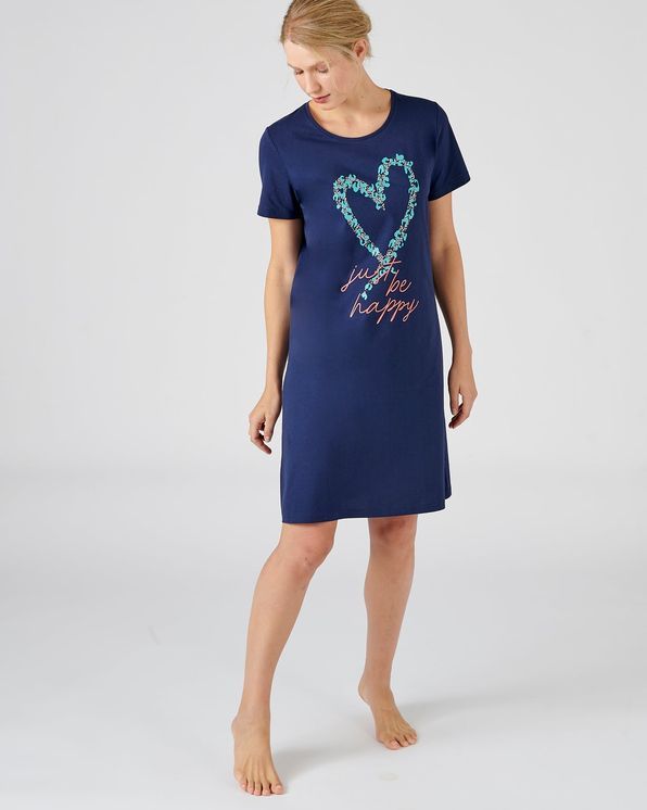 Chemise de nuit Mix&match maille jersey pur coton peigné