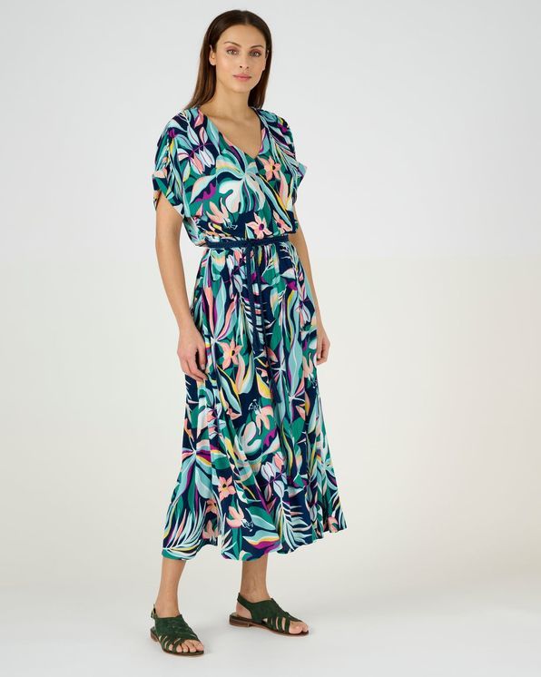 Robe Crépon tropical fibres pure viscose Lenzing™ EcoVero™