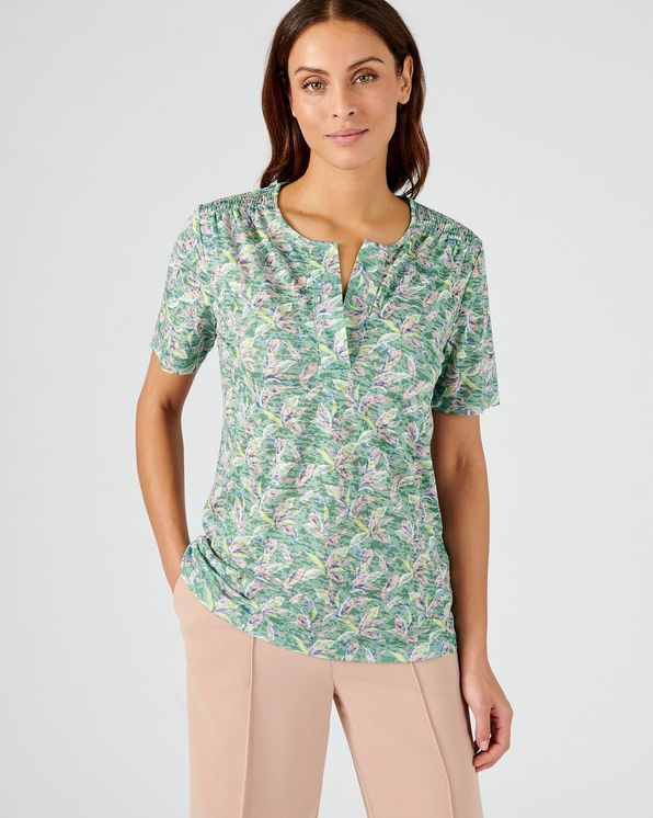 T-shirt maille dévorée imprimée