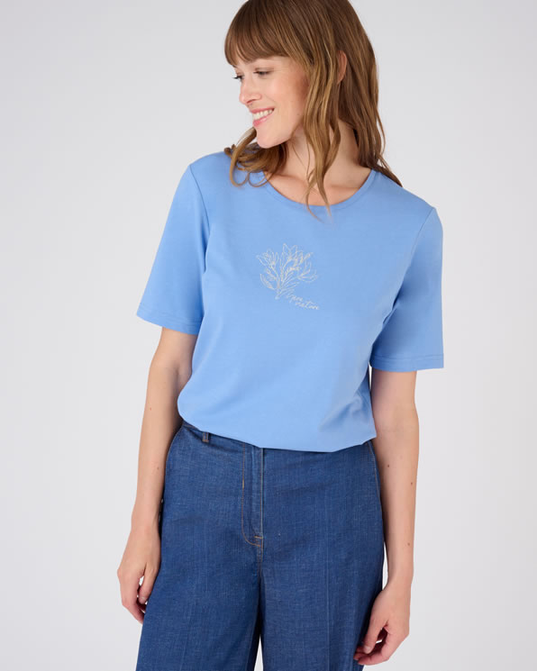 T-shirt coton mélangé motif