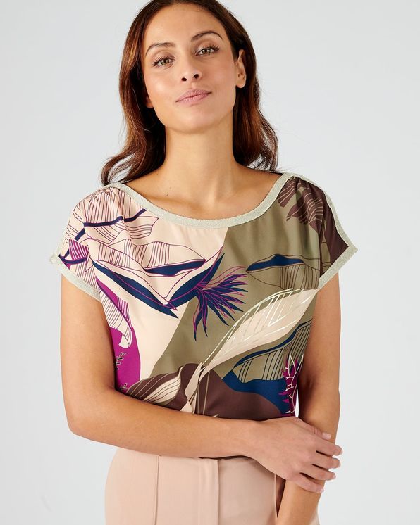 T-shirt bi-matière tropical