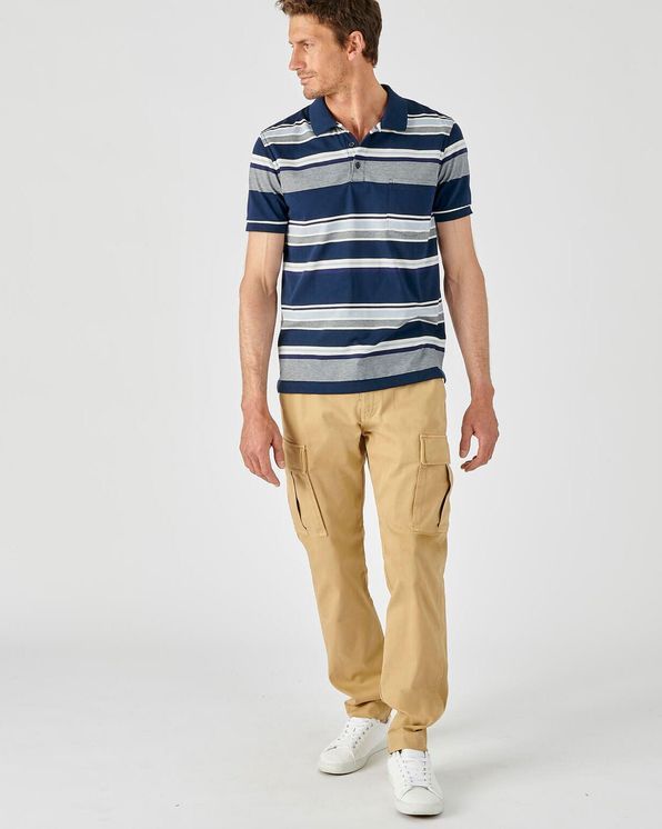 Polo in gestreept jerseytricot Polo s Overhemden T shirts