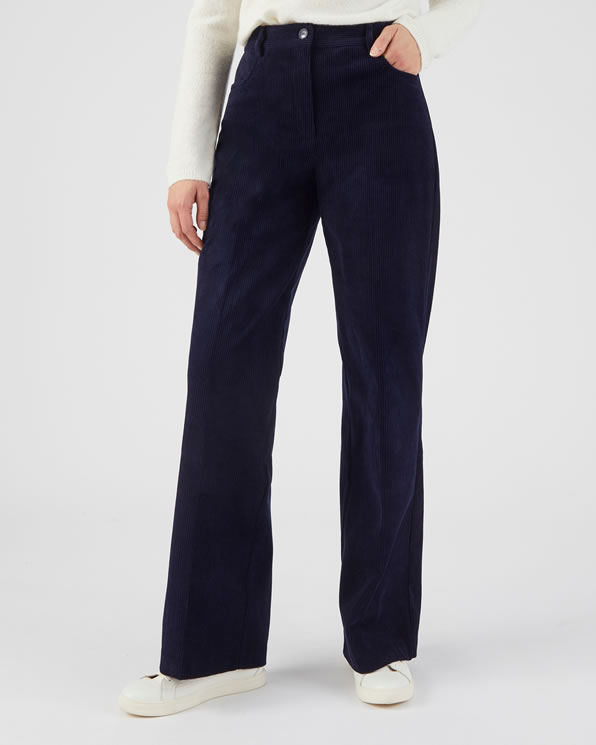 Broek pull on ribfluweel Broeken Damart Belgie