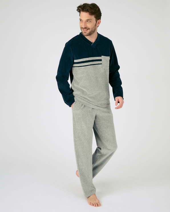 Pyjama velours coton mélangé