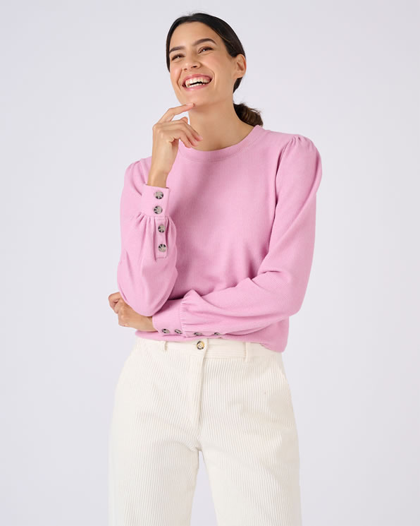 T-shirt geribd warm tricot