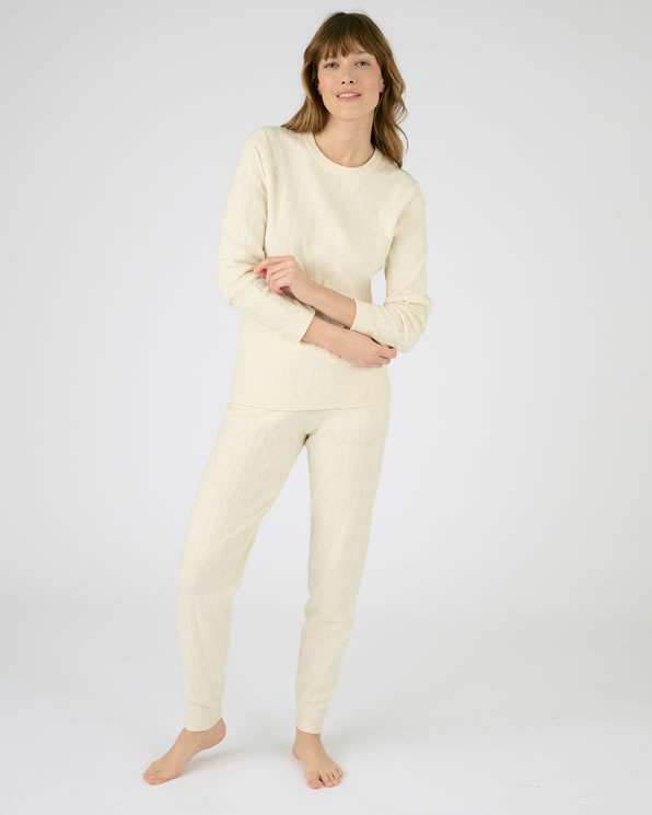 Ensemble de d tente maille c tel e torsad e Thermolactyl Pyjamas