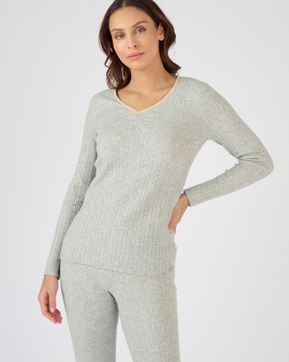 Pull en maille torsadée Thermolactyl