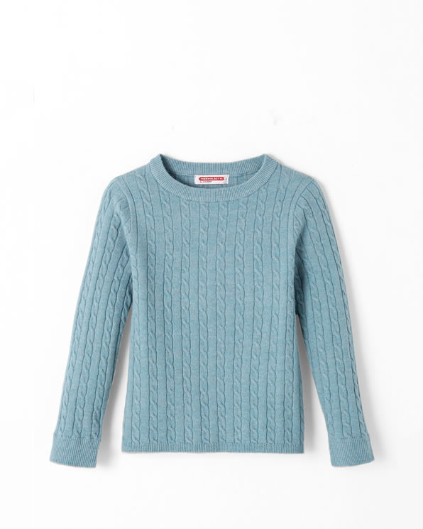 Pull gris-bleu chiné Damart Laine-Thermolactyl