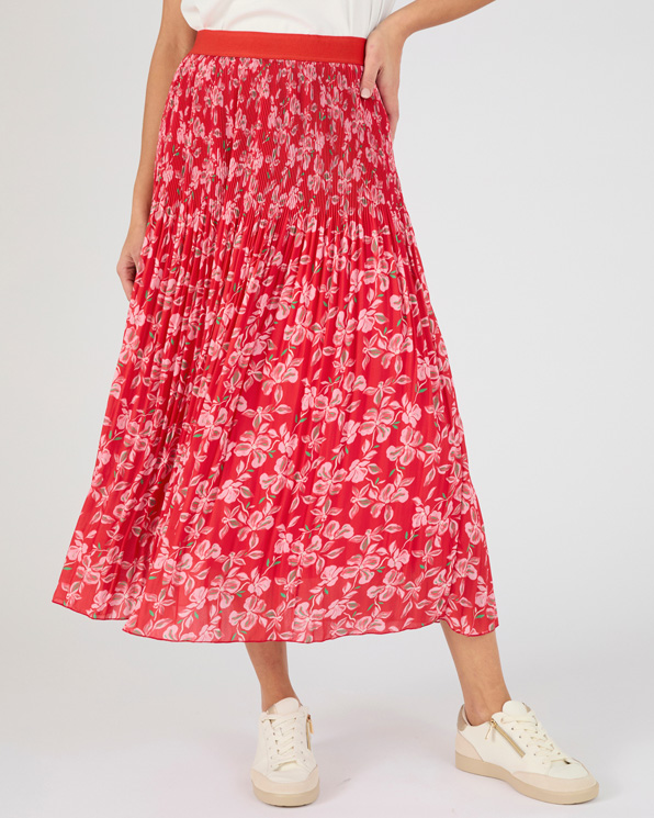 Rok voile stof, onregelmatig geplooid