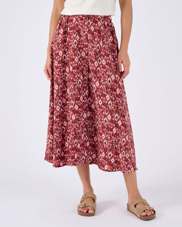 Rok knoopsluiting crêpe stof