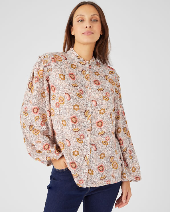 Blouse in *zuivere viscose Lenzing™ EcoVero™