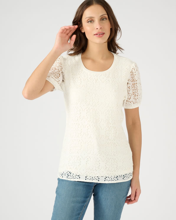 T-shirt fantaisie bi-matière