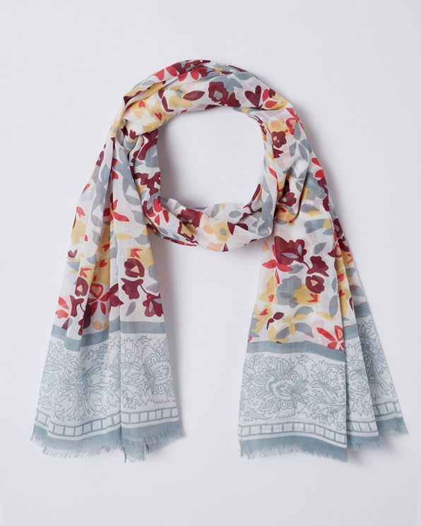 Sjaal met bloemenprint