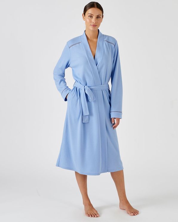 Robe de chambre maille fantaisie gaufrée