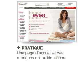 + PRATIQUE - Une page d'accueil et des rubriques mieux identifiées.