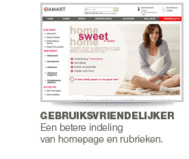 GEBRUIKSVRIENDELIJKER - Een betere indeling van homepage en rubrieken.