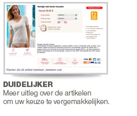 DUIDELIJKER - Meer technische uitleg over de artikelen om uw keuze te vergemakkelijken.