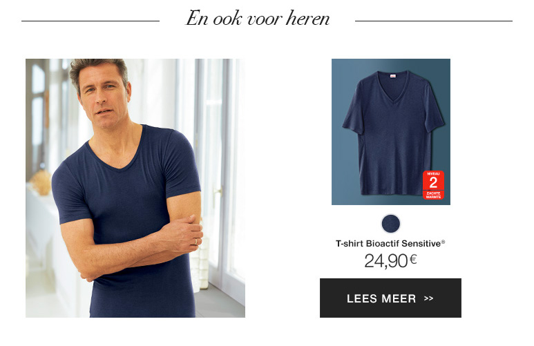 Et aussi pour homme. Le t-shirt Bioactif Sensitive >>
