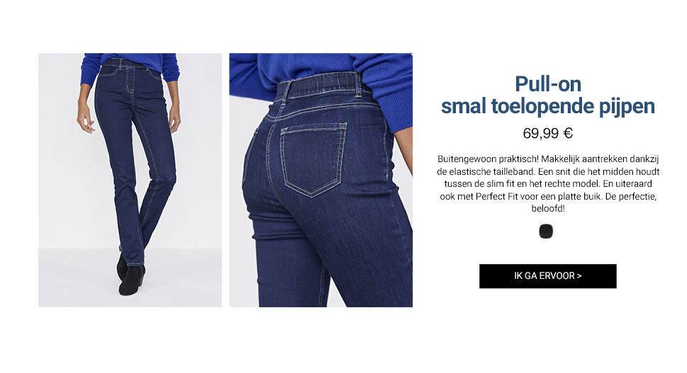 Pull-on smal toelopende pijpen / 69,99 €