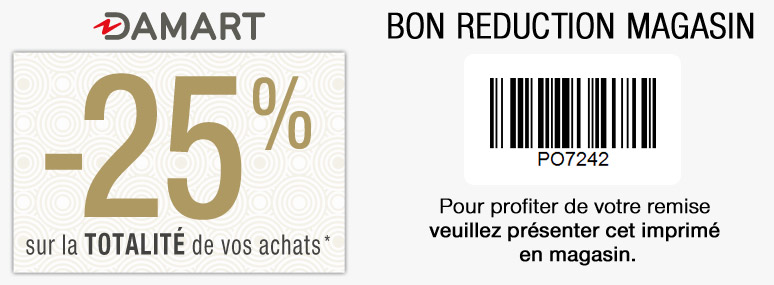 Bon à imprimer DAMART 25% sur votre commande